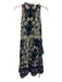 Anunciação Size 40 Black, Purple, Green Cotton & Silk Sleeveless Floral Dress Black, Purple, Green / 40