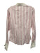 Anne Fontaine Size 40 Pink & White Cotton Long Sleeve Variegated Stripes Top Pink & White / 40