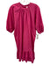 A Piece Apart Size 2 Hot pink Cotton Half Sleeve Elastic Gathered Tiered Dress Hot pink / 2