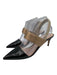 Giorgio Armani Shoe Size 39.5 Black & Beige Leather Patent Leather Satin Pumps Black & Beige / 39.5