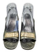 Bottega Veneta Shoe Size 8.5 Metallic Green Leather Gold hardware Woven Pumps Metallic Green / 8.5