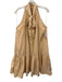 Zimmermann Size 0 Cream Beige & Orange Cotton Seersucker Polka Dot Dress Cream Beige & Orange / 0