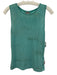 Versace Jeans Couture Size S Aqua Blue Missing Fabric Tag Sleeveless Printed Top Aqua Blue / S