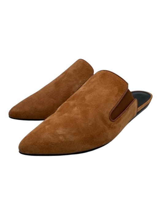 Jenni Kayne Shoe Size 39 Tan Brown Leather Upper Suede Pointed Almond Toe Mules Tan Brown / 39