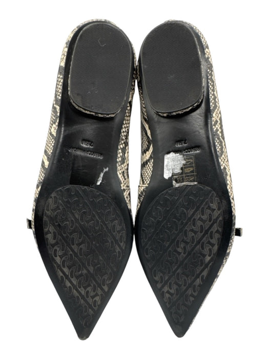 Rebecca Minkoff Shoe Size 7.5 Cream Beige & Black Leather Upper Pump Flats Cream Beige & Black / 7.5