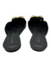 Maeve Shoe Size 38 Black & Gold Leather Upper Metallic Detail Heart Mules Black & Gold / 38