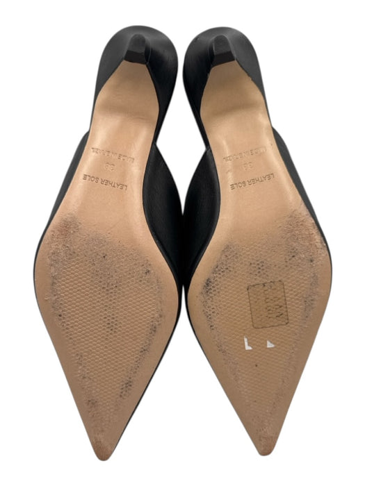 Maeve Shoe Size 38 Black & Gold Leather Upper Metallic Detail Heart Mules Black & Gold / 38