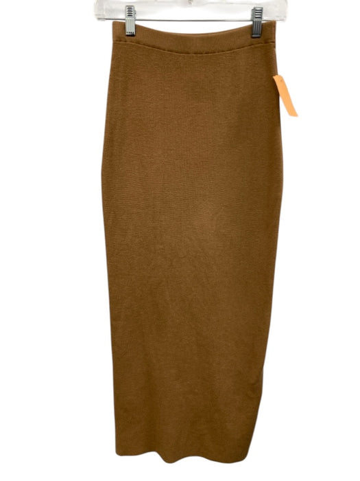 Jenni Kayne Size XS Beige Cotton & Cashmere Blend Elastic Waistband Knit Skirt Beige / XS