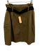 Scotch & Soda Size XL Khaki & Black Cotton Blend Paper Bag Waist Belted Skirt Khaki & Black / XL