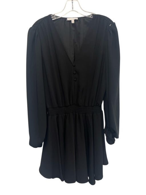 Anna Cate Size XS Black Polyester Long Balloon Sleeve Elastic Waistband Dress Black / XS