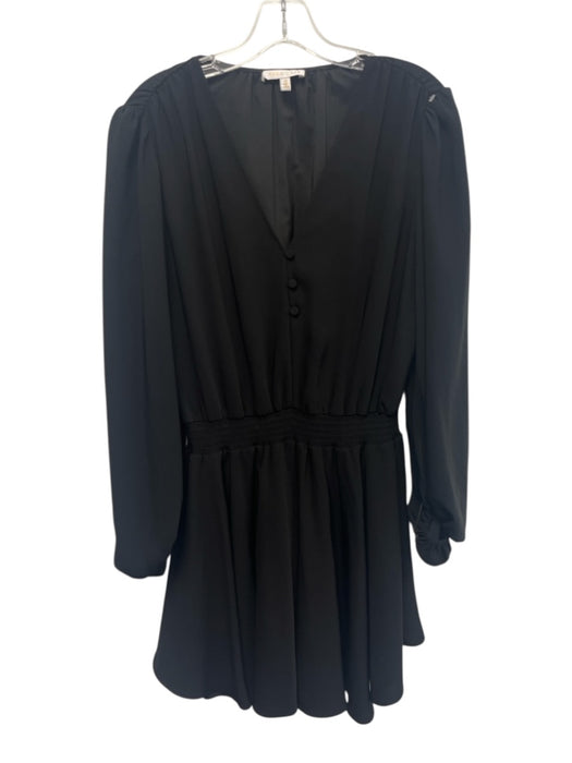 Anna Cate Size XS Black Polyester Long Balloon Sleeve Elastic Waistband Dress Black / XS