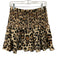 English Factory Size M Brown & Black Polyester Elastic Waistband Shirred Skirt Brown & Black / M