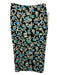 Diane Von Furstenberg Size 2 Black, Blue & White Viscose & Silk Botanical Skirt Black, Blue & White / 2