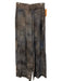 Ixos Size 40 Gray Viscose Blend Tie Dye Front Pleat Side Zip Wide Leg Pants Gray / 40