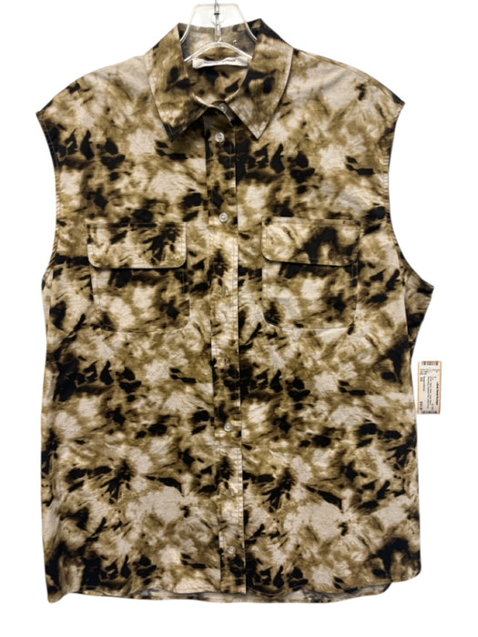 Samsoe Samsoe Size XS Brown, Black, White Cotton Blend Sleeveless Top Brown, Black, White / XS