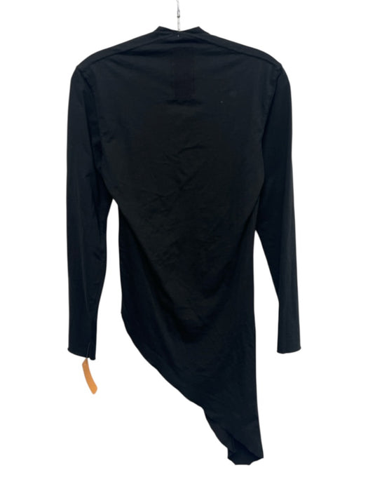 Owens' SLAB Size Medium Black Cotton Long Sleeve V Neck Asymmetric Top Black / Medium