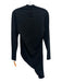 Owens' SLAB Size Medium Black Cotton Long Sleeve V Neck Asymmetric Top Black / Medium