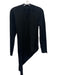Owens' SLAB Size Medium Black Cotton Long Sleeve V Neck Asymmetric Top Black / Medium
