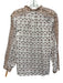 Cleobella Size Small White, Pink, Brown Cotton Long Sleeve Floral Swiss Dot Top White, Pink, Brown / Small