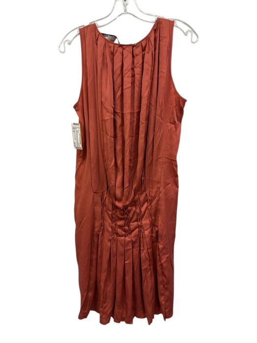 Diane Von Furstenberg Size 10 Rose Pink Silk Blend Sleeveless Pleated Midi Dress Rose Pink / 10