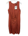 Diane Von Furstenberg Size 10 Rose Pink Silk Blend Sleeveless Pleated Midi Dress Rose Pink / 10