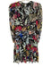 Ted Baker Size 2 Black & Multi Polyester Blend Long Sleeve Abstract Floral Dress Black & Multi / 2