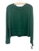 Everlane Size M Green Cashmere Knit Ribbed Hem Cropped Pullover Sweater Green / M