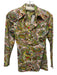 Herman Geist Size M White & Multi No Fabric Tag Paisley Print Mesh Collared Top White & Multi / M