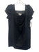 Reformation Size S Black Cotton Blend Puff Short Sleeve Square Neck Dress Black / S