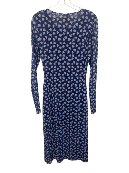 Baum und Pferdgarten Size S Blue & Purple Polyester Mesh Heart Print Dress Blue & Purple / S