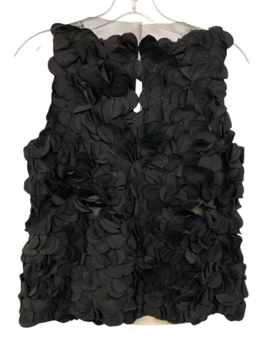 Robert Rodriguez Size 6 Black Cotton Blend Sleeveless Circle Application Top Black / 6