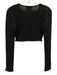 Solid & Striped Size XS Black No Fabric Tag Open Knit Key Hole Crop Sweater Black / XS