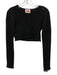 Solid & Striped Size XS Black No Fabric Tag Open Knit Key Hole Crop Sweater Black / XS