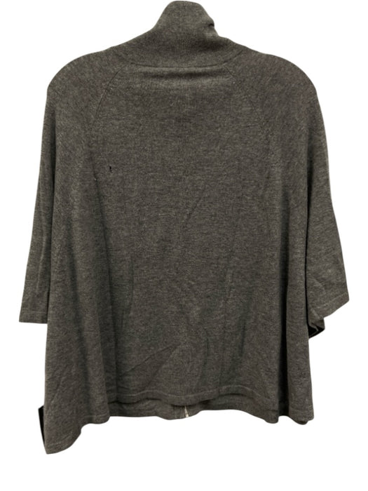 Autumn Cashmere Size XS/S Gray Cashmere Zip Front kangaroo Pocket Dolman Sweater Gray / XS/S