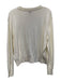 J. Marie Size M Cream & Gold Acrylic Blend Rib Knit Sparkle Words Sweater Cream & Gold / M