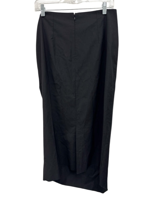 Act No1 Size 44 / L Black Wool Blend Woven Side Detail silver hardware Skirt Black / 44 / L