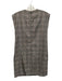Gucci Size 42 Black, White & Red Wool Blend Sleeveless Front knot Plaid Dress Black, White & Red / 42