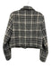 Reformation Size L Gray & Black Polyester Blend Plaid Patch Pocket Crop Jacket Gray & Black / L