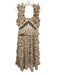 Ulla Johnson Size Est M Beige, Brown & Blue Missing Fabric Tag Sleeveless Dress Beige, Brown & Blue / Est M