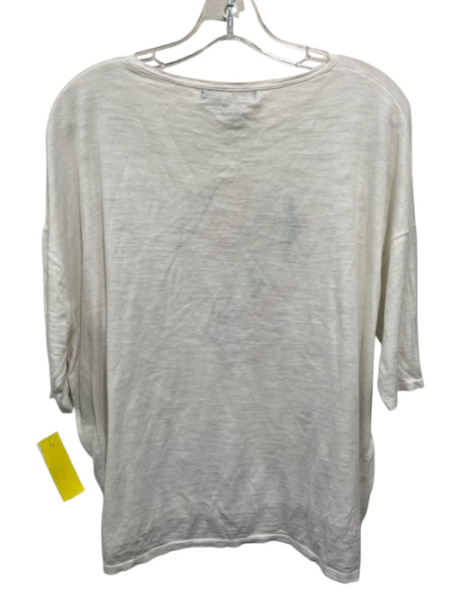 Skull Cashmere Size XS White & Multi Cotton Knit Graphic Skull 1/2 sleeve Top White & Multi / XS