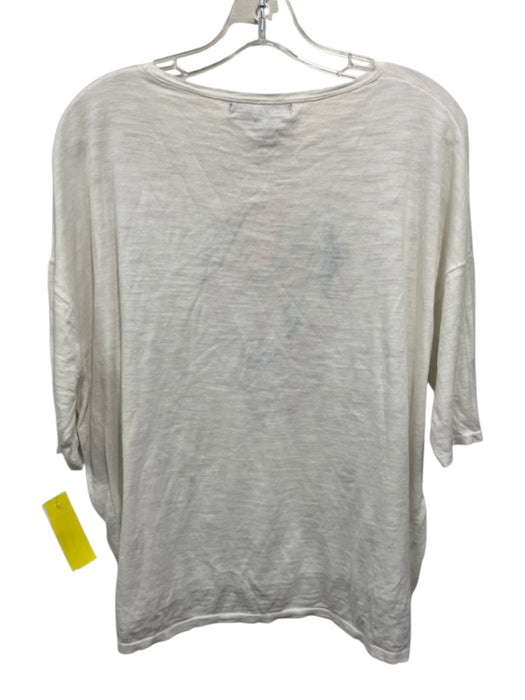 Skull Cashmere Size XS White & Multi Cotton Knit Graphic Skull 1/2 sleeve Top White & Multi / XS