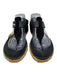 Pedro Garcia Shoe Size 38 Black & Beige Leather Upper Braided Detail Sandals Black & Beige / 38