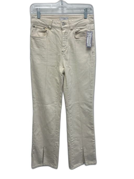 Closed Size 26 Cream White Cotton Blend High Rise Pintuck Split Hem Jeans Cream White / 26