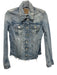 BlankNYC Size XS Light Wash Cotton Denim Distressed Button Front Raw Hem Jacket Light Wash / XS