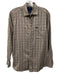 Facconable Size M Brown & Multi Cotton Plaid Button Down Men's Long Sleeve Shirt Brown & Multi / M