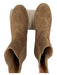 Madewell Shoe Size 9.5 Brown & Beige Suede round toe Wood Sole Midi Heel Booties Brown & Beige / 9.5