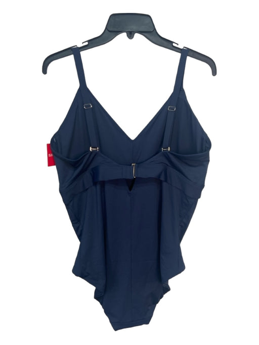 Spanx Size 2X Navy Nylon One Piece padded Swimsuit Navy / 2X