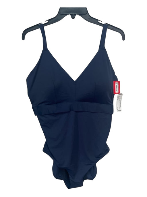 Spanx Size 2X Navy Nylon One Piece padded Swimsuit Navy / 2X