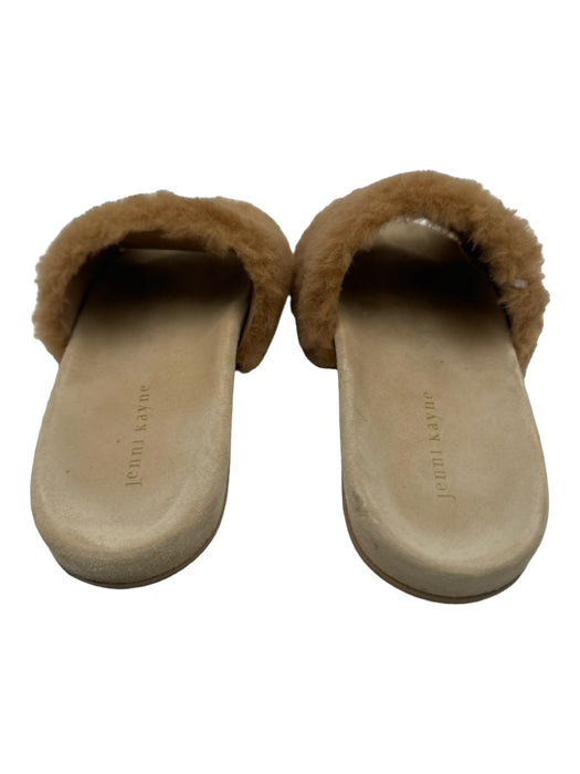 Jenni Kayne Shoe Size 40 Tan & beige Leather & Rubber Shearling Slide Flats Tan & beige / 40