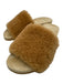 Jenni Kayne Shoe Size 40 Tan & beige Leather & Rubber Shearling Slide Flats Tan & beige / 40